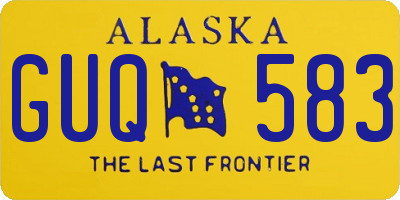 AK license plate GUQ583