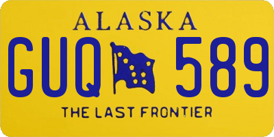AK license plate GUQ589
