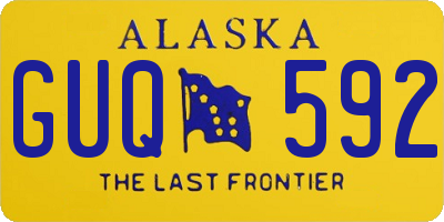 AK license plate GUQ592