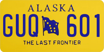 AK license plate GUQ601