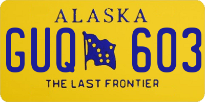 AK license plate GUQ603