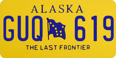 AK license plate GUQ619