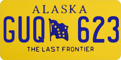 AK license plate GUQ623