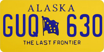 AK license plate GUQ630
