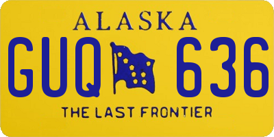 AK license plate GUQ636