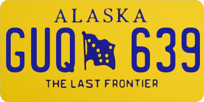 AK license plate GUQ639