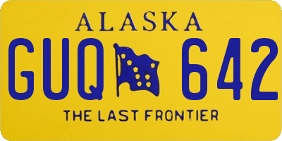 AK license plate GUQ642