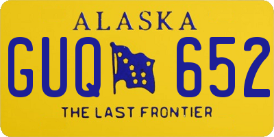 AK license plate GUQ652