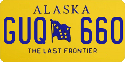 AK license plate GUQ660