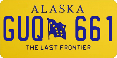 AK license plate GUQ661