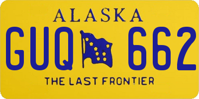 AK license plate GUQ662