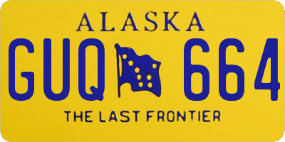 AK license plate GUQ664