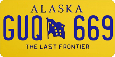 AK license plate GUQ669
