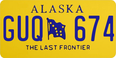 AK license plate GUQ674