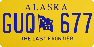 AK license plate GUQ677