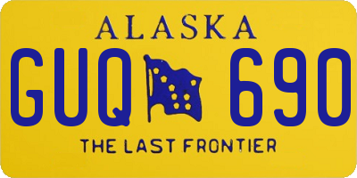 AK license plate GUQ690