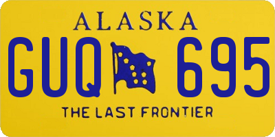 AK license plate GUQ695