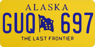 AK license plate GUQ697