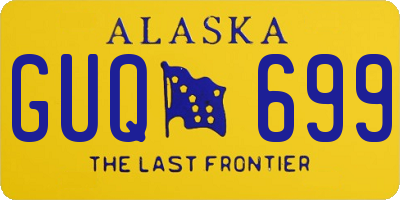 AK license plate GUQ699