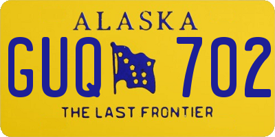 AK license plate GUQ702