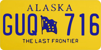 AK license plate GUQ716