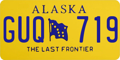 AK license plate GUQ719