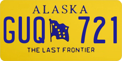 AK license plate GUQ721