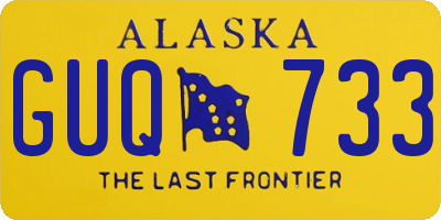 AK license plate GUQ733