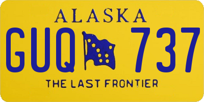 AK license plate GUQ737