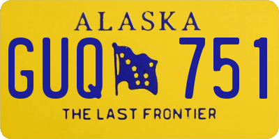 AK license plate GUQ751