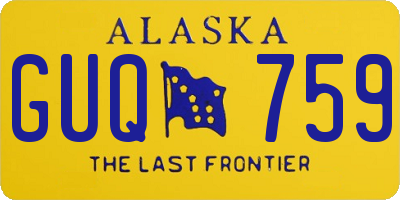 AK license plate GUQ759