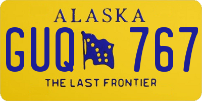 AK license plate GUQ767