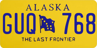AK license plate GUQ768