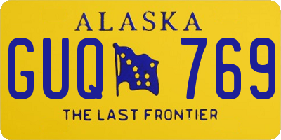 AK license plate GUQ769