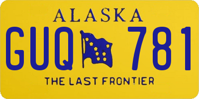 AK license plate GUQ781