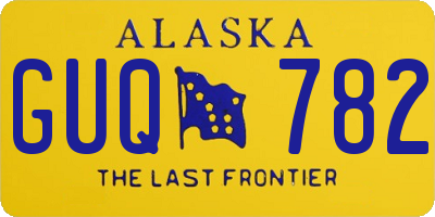 AK license plate GUQ782
