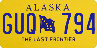 AK license plate GUQ794