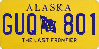 AK license plate GUQ801