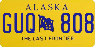 AK license plate GUQ808