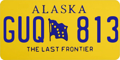 AK license plate GUQ813