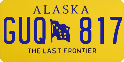 AK license plate GUQ817