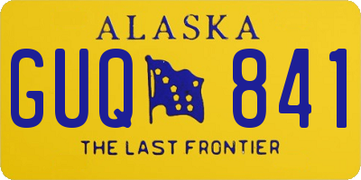 AK license plate GUQ841