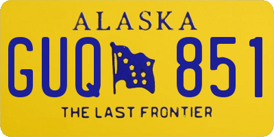 AK license plate GUQ851