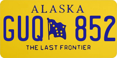 AK license plate GUQ852