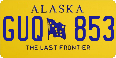 AK license plate GUQ853