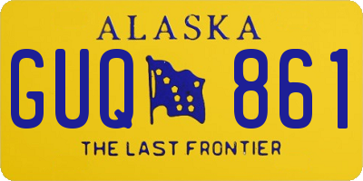 AK license plate GUQ861