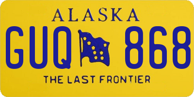 AK license plate GUQ868