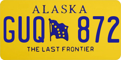 AK license plate GUQ872