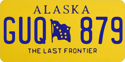 AK license plate GUQ879