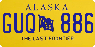 AK license plate GUQ886